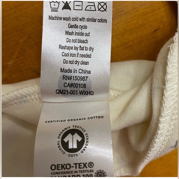 Quincy Mae Organic Cotton Romper, Ivory w/ Blue Stars, Leg Snaps, NWT, Rylee+Cru - Picture 5 of 10